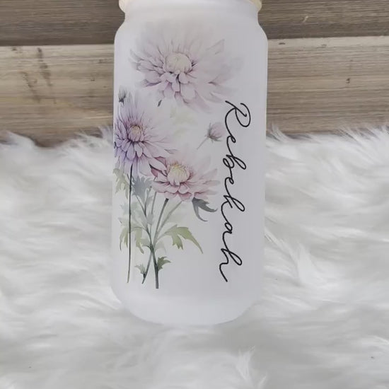 Birth Flower Cup Custom Flower Tumbler With Name Gift for Her Personalized Coffee Cup Mothers Day Gift For Her Bridesmaid Proposal Gift