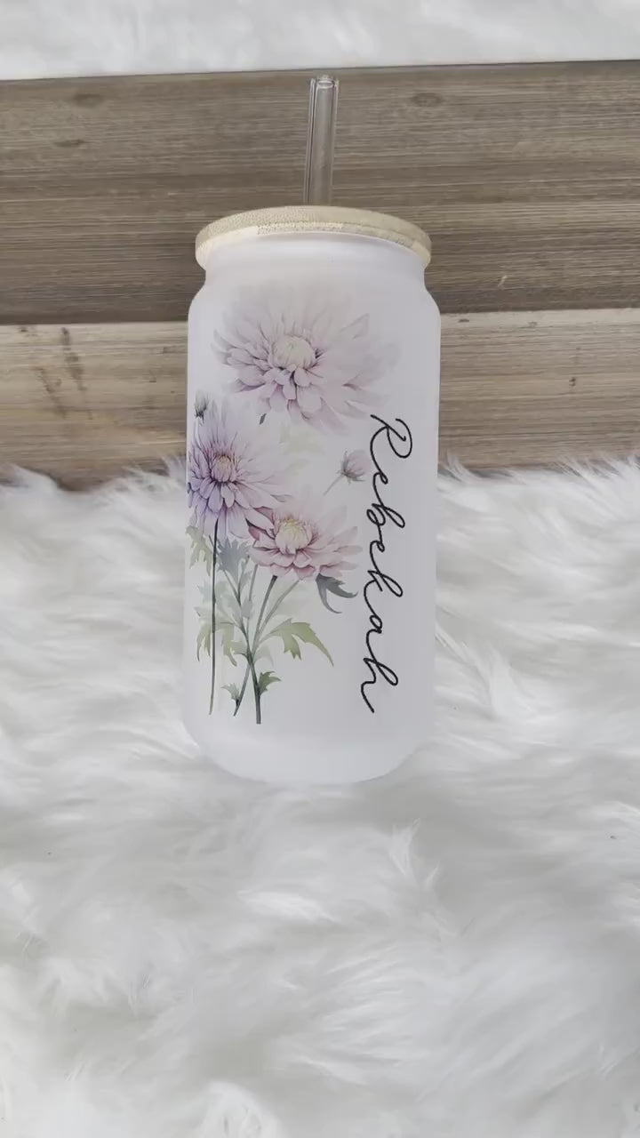 Birth Flower Cup Custom Flower Tumbler With Name Gift for Her Personalized Coffee Cup Mothers Day Gift For Her Bridesmaid Proposal Gift