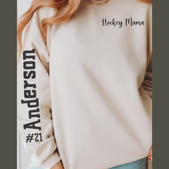 Hockey Mom Sweatshirt for Game Day Custom Player Crewneck Personalized Hockey Life Gift for Coach Sweatshirt Hockey Team Custom Sport Mama