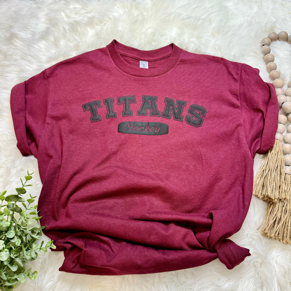 Custom Embossed Sweatshirt for Coach Gift for Team Varsity. Tshirt for High School Team. Personalized Sweatshirt for Baseball Aunt. Mascot Tee