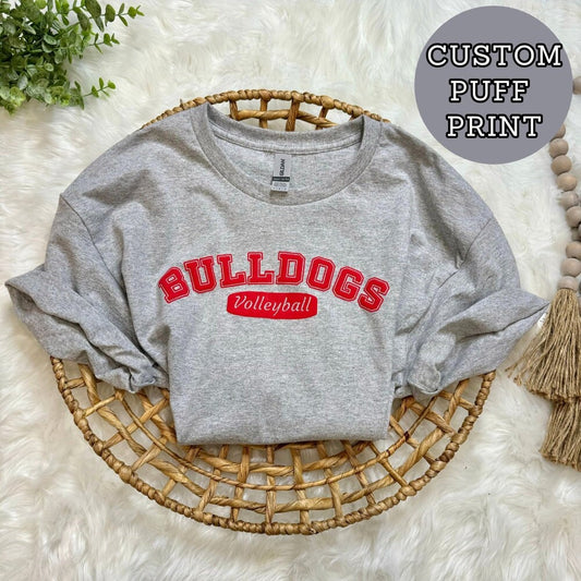 Custom Embossed Sweatshirt for Coach Gift for Team Varsity. Tshirt for High School Team. Personalized Sweatshirt for Baseball Aunt. Mascot Tee